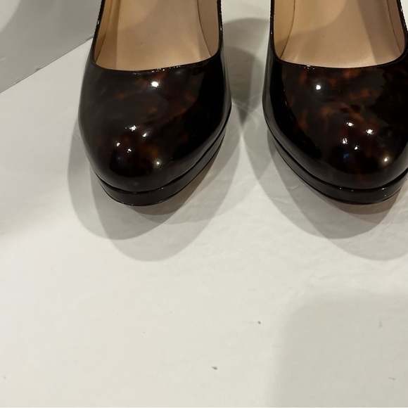 L.K. Bennett sledge tortoise parent platform heel with rounded toe size 40.5 - Picture 2 of 7